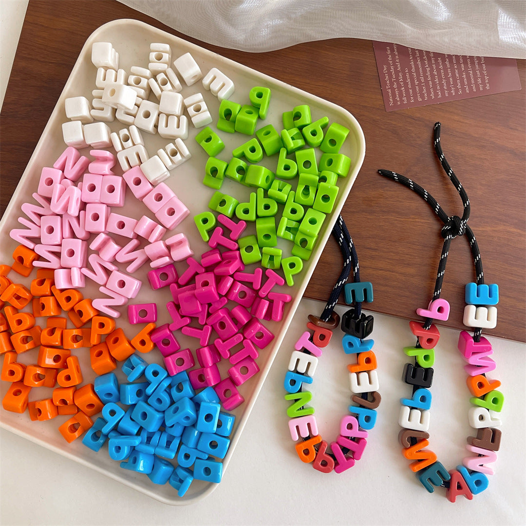 Colorful Acrylic Alphabet Beads (Large Hole) for DIY